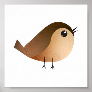Poster Cartografia de Pássaro Sparrow