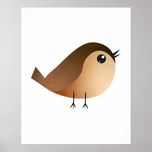 Poster Cartografia de Pássaro Sparrow (Frente)