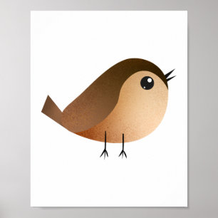 Poster Cartografia de Pássaro Sparrow