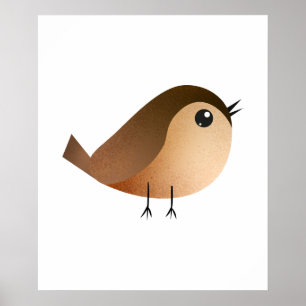 Poster Cartografia de Pássaro Sparrow