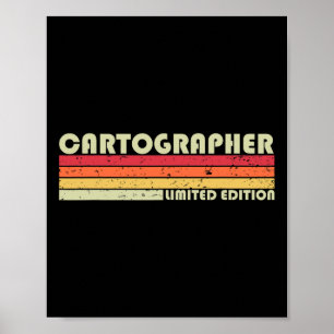 Poster Cartógrafo Engraçado Profissão De Cartógrafo Anive