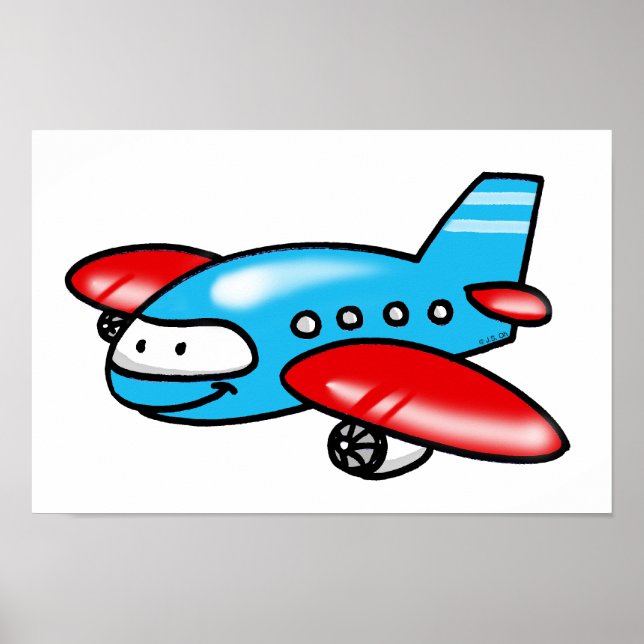 Poster cartoon airplane (Frente)