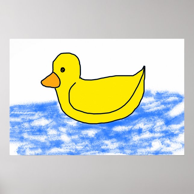 Poster Cartoon Amarelo Ducky (Frente)