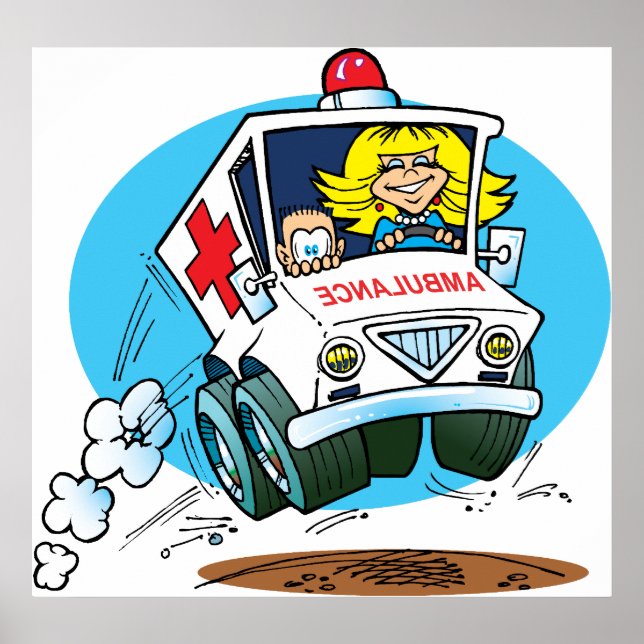 Pôster Cartoon Ambulance (Frente)