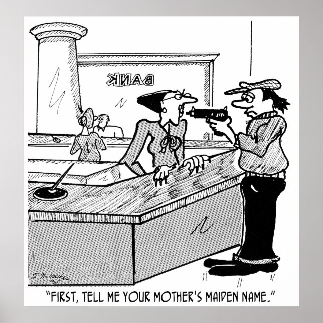 Pôster Cartoon Bancário 2922 (Frente)