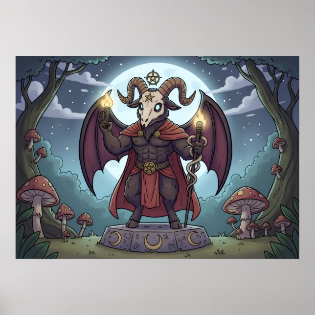Poster Cartoon Baphomet (Frente)