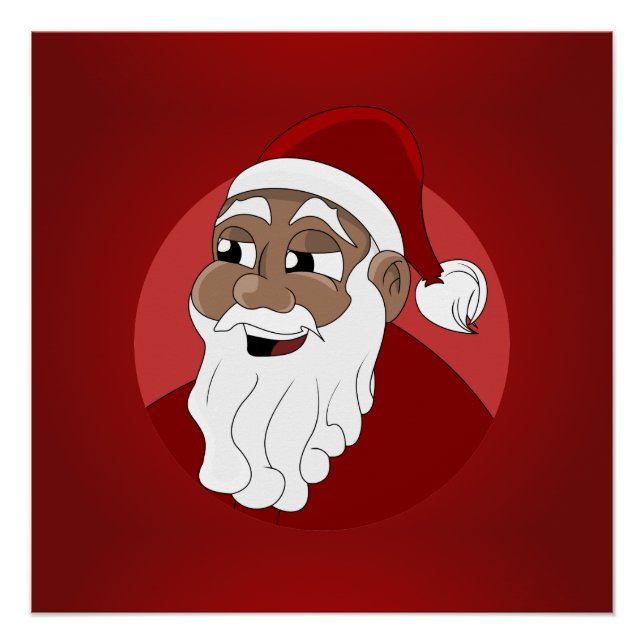 Pôster Cartoon Black Santa Claus (Frente)