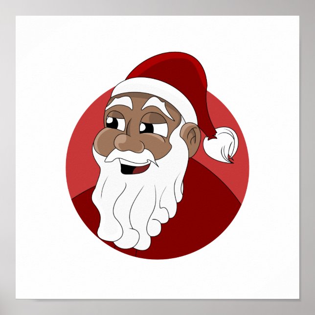 Poster Cartoon Black Santa Claus (Frente)