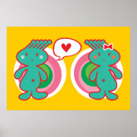 Cartoon Bonito, Alienígena Verde, Casal