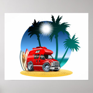 Poster Cartoon Camper
