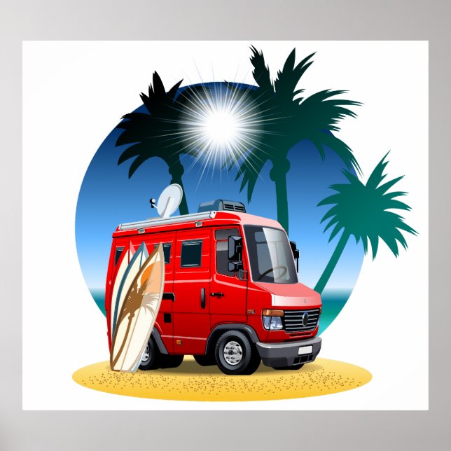 Poster Cartoon Camper (Frente)