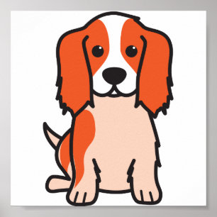 Pôster Cartoon Cavalier King Charles Spaniel