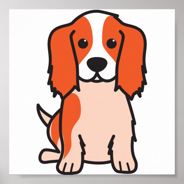 Pôster Cartoon Cavalier King Charles Spaniel (Frente)