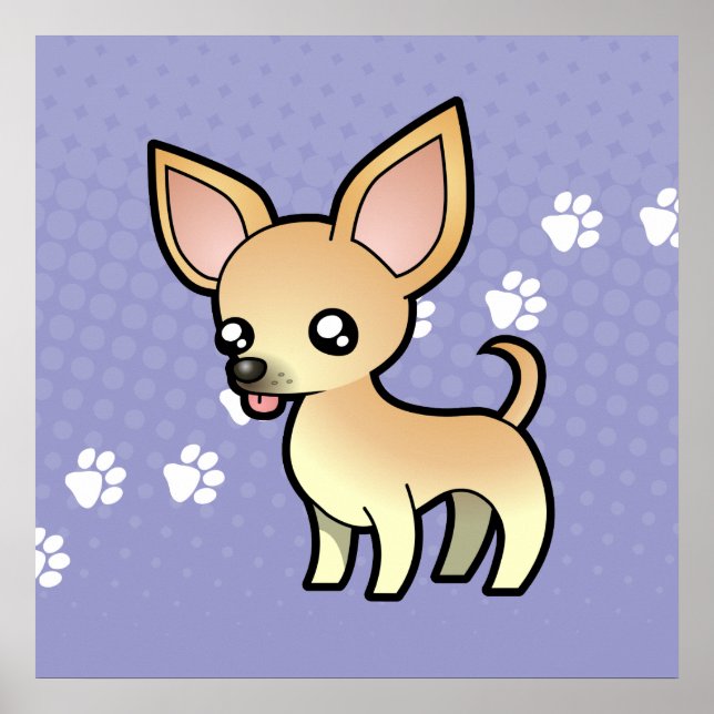 Pôster Cartoon Chihuahua (casaco suave) (Frente)