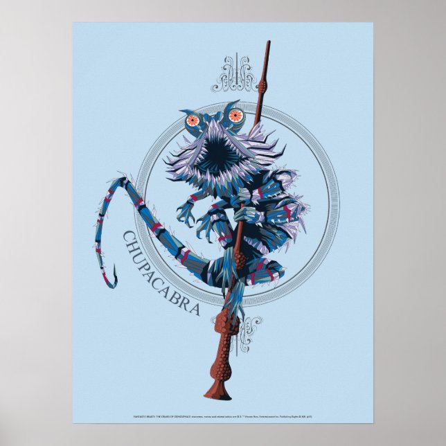 Poster Cartoon Chupacabra & Elder Wand (Frente)