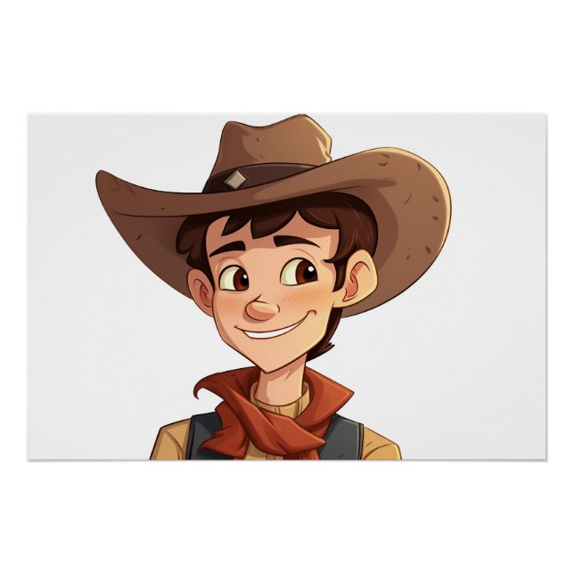 Pôster Cartoon Cowboy (Frente)