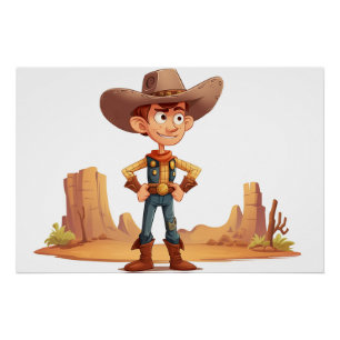 Pôster Cartoon Cowboy