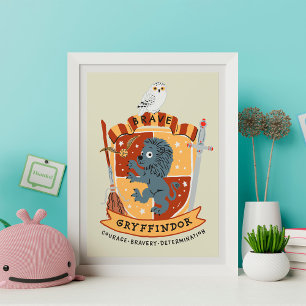 Poster Cartoon Crista Gryffindor Brava