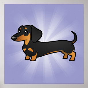 Pôster Cartoon Dachshund (casaco suave)