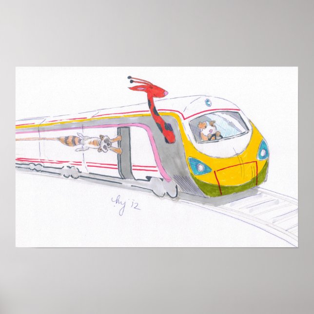 Pôster Cartoon de alta velocidade (Frente)