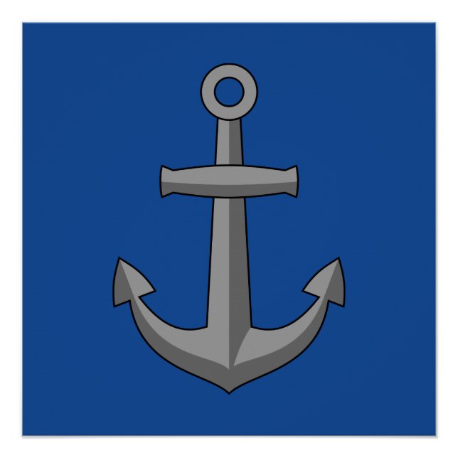 Pôster Cartoon de Âncora de Barcos (Frente)