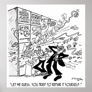 Pôster Cartoon de computador 4637