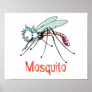 Poster Cartoon de mosquito