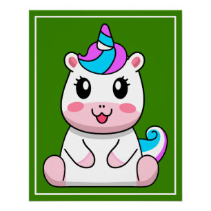Pôster Cartoon de Sessão Unicorn