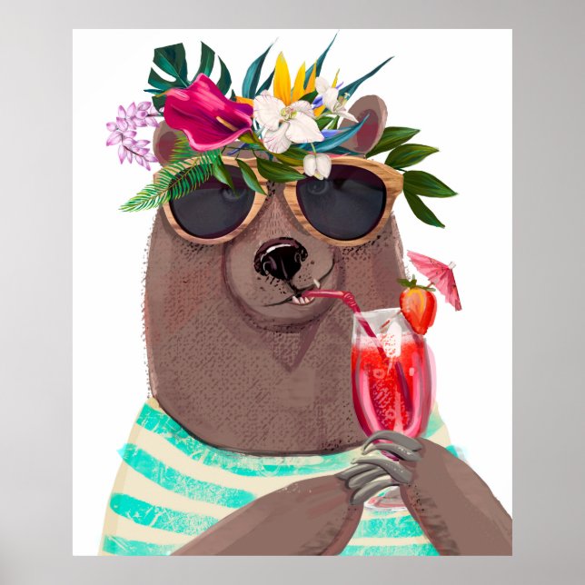 Poster Cartoon de verão bonito (Frente)