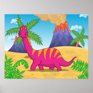 Poster Cartoon Dinossauro