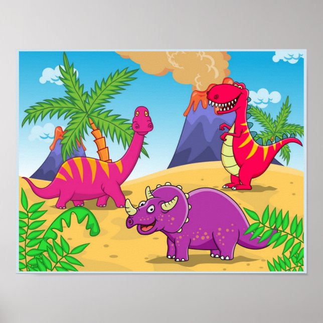 Poster Cartoon Dinossauro (Frente)
