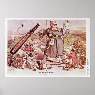 Pôster Cartoon do Presidente Roosevelt