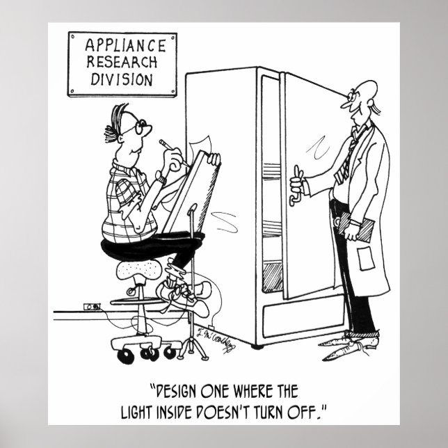 Poster Cartoon do refrigerador 4876 (Frente)