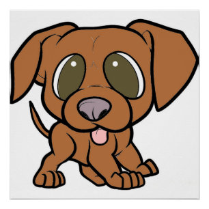 Pôster cartoon do vizsla