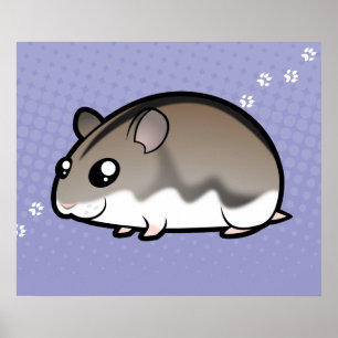 Poster Cartoon Dwarf Hamster