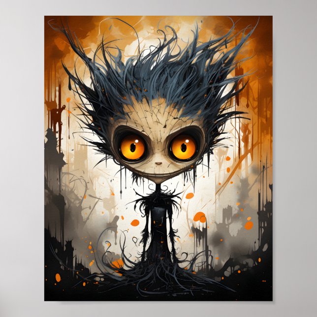 Poster Cartoon Fantasy Halloween Monster Tree (Frente)