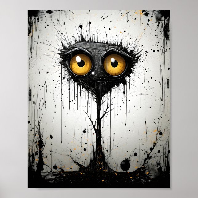Poster Cartoon Fantasy Halloween Monster Tree (Frente)