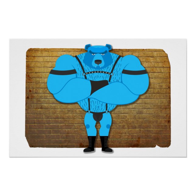 Pôster Cartoon gay do urso SlipperyJoe (Frente)