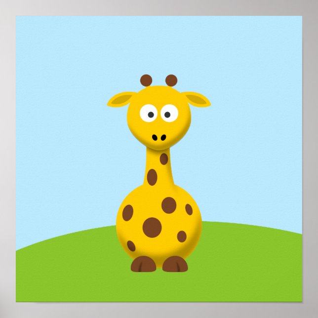 Pôster Cartoon Giraffe (Frente)