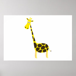 Pôster Cartoon Giraffe