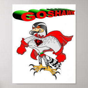 Poster Cartoon Goshawk