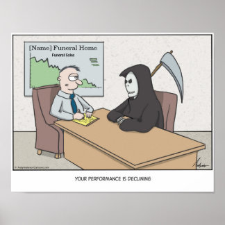 Poster Cartoon Grim Reaper personalizado