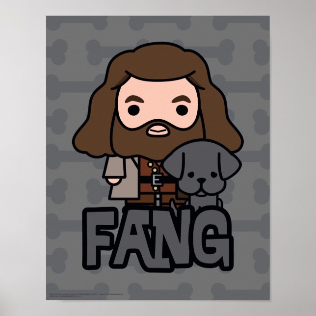 Poster Cartoon Hagrid e Fang Character Art (Frente)