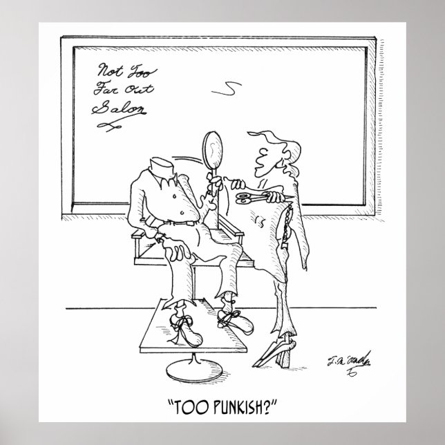 Poster Cartoon Hair Style 1465 (Frente)