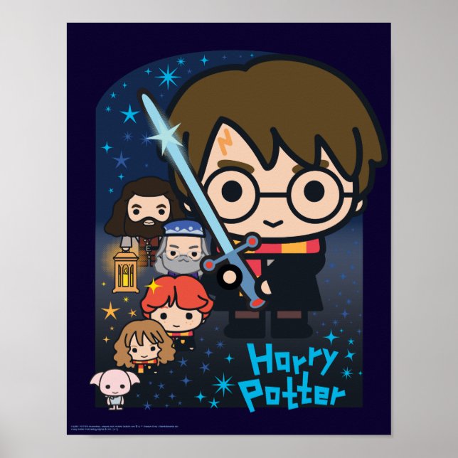 Pôster Cartoon Harry Potter Câmara Secreta Gráfico (Frente)