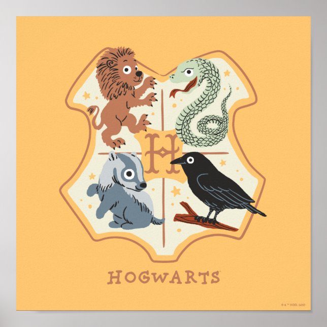 Poster Cartoon Hogwarts Crest (Frente)