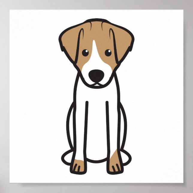 Poster Cartoon Jack Russell Terrier Dog (Frente)