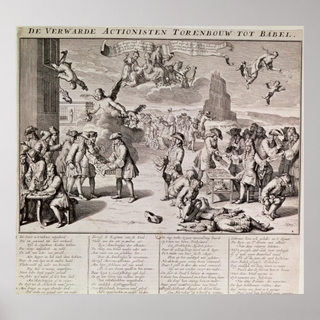 Pôster Cartoon lampoonando o desastroso experimento (Frente)