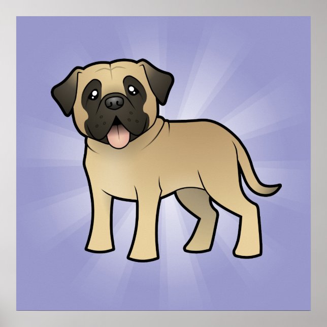 Pôster Cartoon Mastiff / Bullmastiff (Frente)
