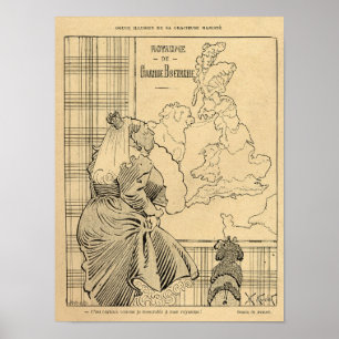 Poster Cartoon of Queen Victoria from Le Rire